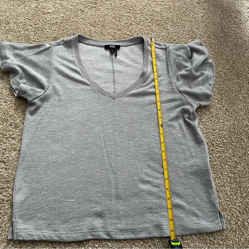 Paige Gray V-Neck Women's Top